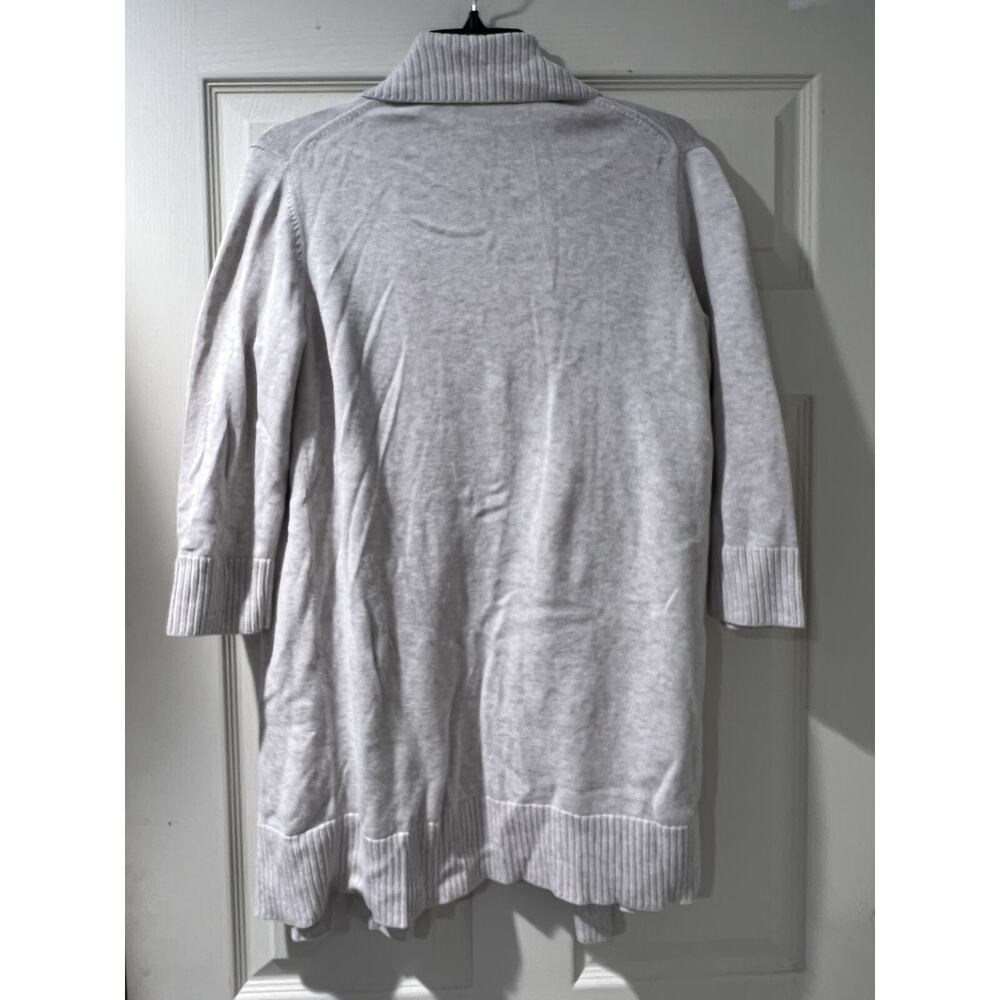Eileen Fisher Women 100% Organic Cotton Waterfall Cardigan Gray Size M A000887 - Picture 3 of 9